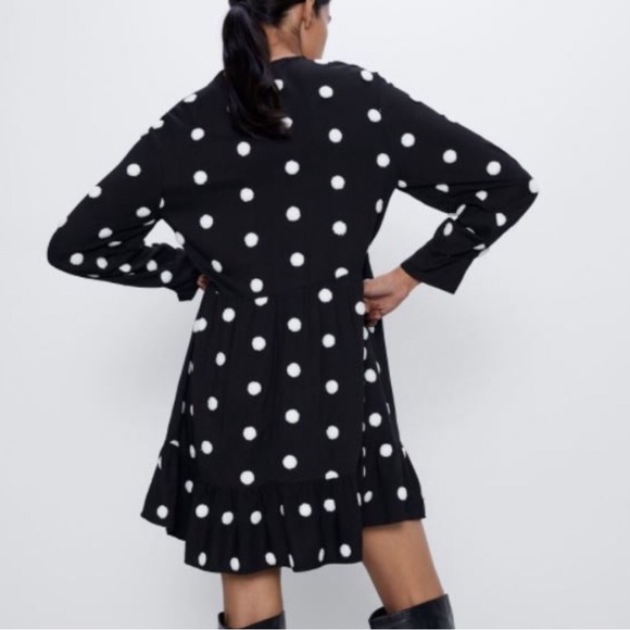 Zara Polka dot knit dress - Picture 2 of 4
